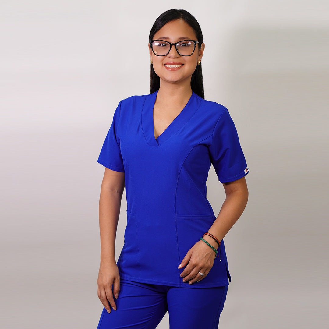 BLUSA DAMA RIPHOLIA 2216 CLASICO-2 AZUL REY
