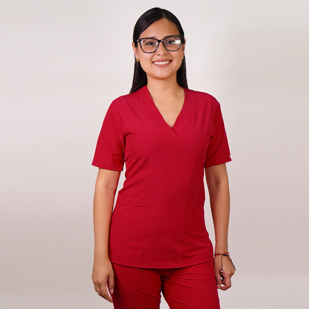 BLUSA DAMA RIPHOLIA 2216 CLASICO-5 rojo