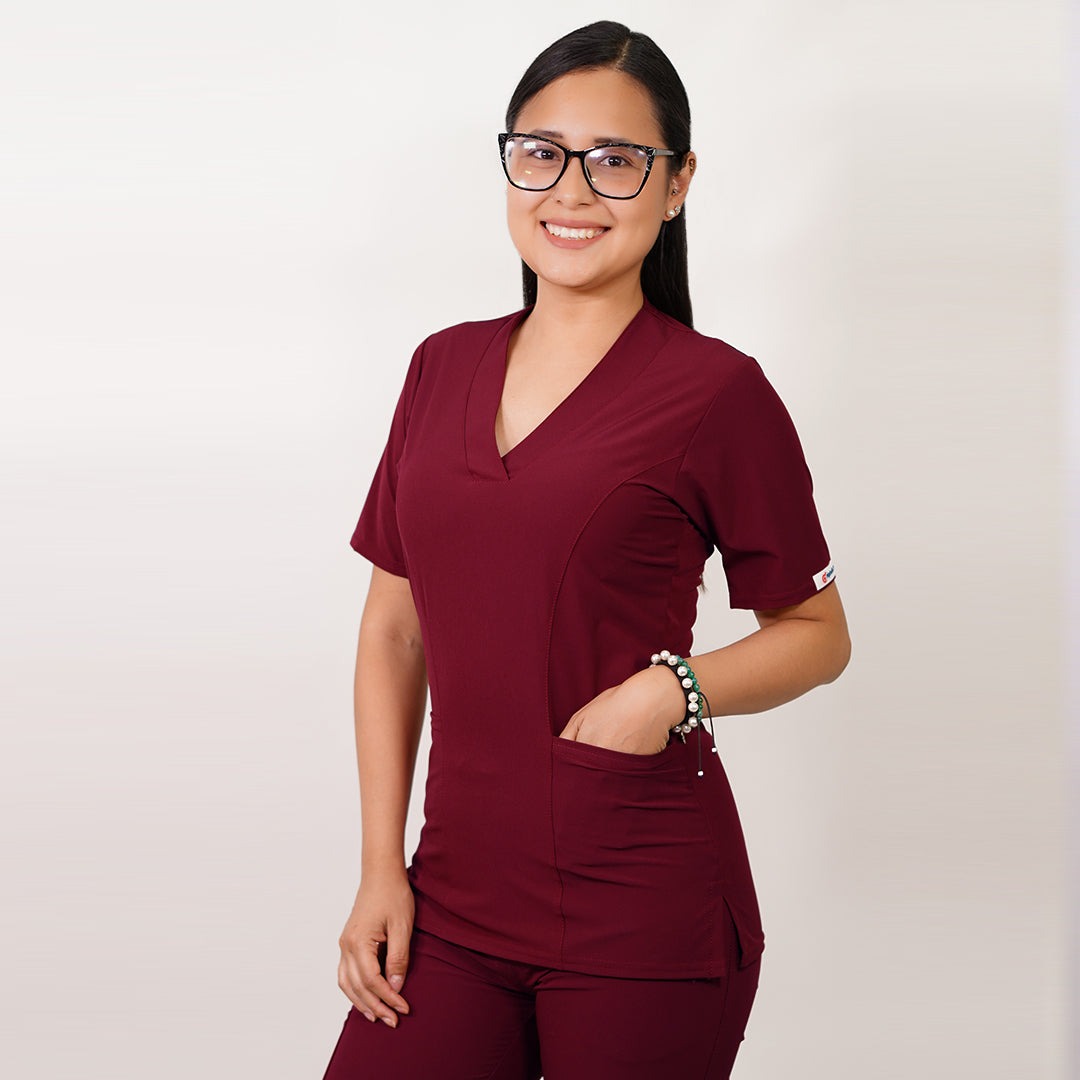 BLUSA DAMA RIPHOLIA 2216 CLASICO-6 BURDEO
