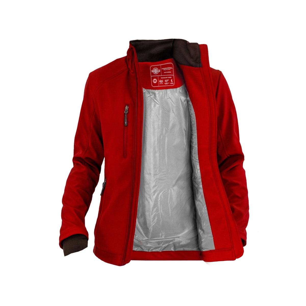 CHAQUETA DAMA SOFTSHELL WORLD ROJA